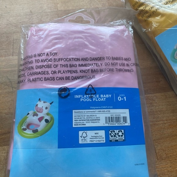 Baby Swim Inflatable Pool Float Water Sun & Fun Cat Cow Ages 0-1 Yr - Picture 2 of 2